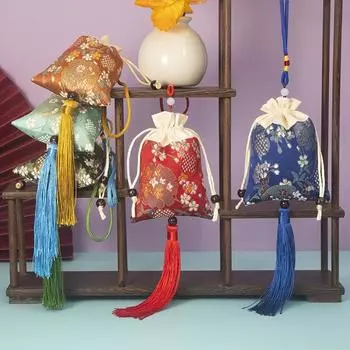 Фестиваль лодок-драконов, пакетик мокса, пустая сумка, парчовый пакетик Hanfu с саше от комаров, автомобильный кулон-саше 9*12cm empty bag зелёный