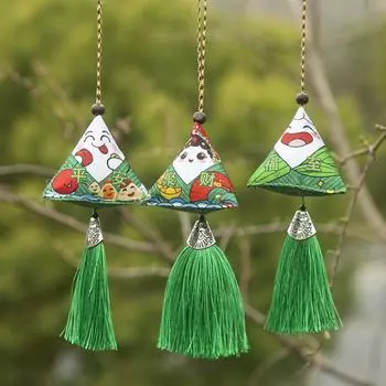 Фестиваль лодок-драконов Полынь Zongzi Sachet Emoji Sachet Средство от комаров Мини-треугольник Zongzi Sachet Активный подарок Подвеска 6*6