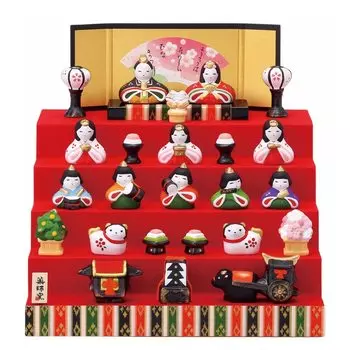 Фестиваль персиков в печи Якуши Кукла Хина Нишикиса Цветочное украшение Хина Ярус (Пять украшений)