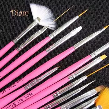 Fetong 20 шт./набор профессиональных инструментов для самостоятельного дизайна ногтей, рисования, нанесения точек, кистей, ручек