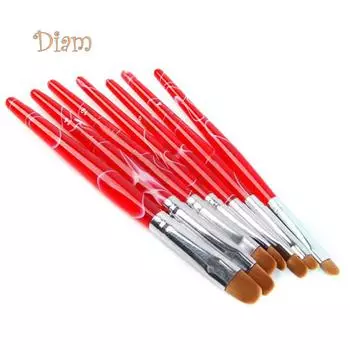 Fetong 7 шт./компл. УФ-гель для дизайна ногтей, кисть для рисования, набор ручек для маникюра в салоне «сделай сам»