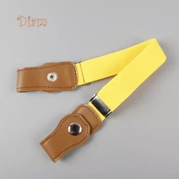 Fetong детский регулируемый эластичный пояс с пряжкой для мальчиков и девочек 4# чёрный/белый