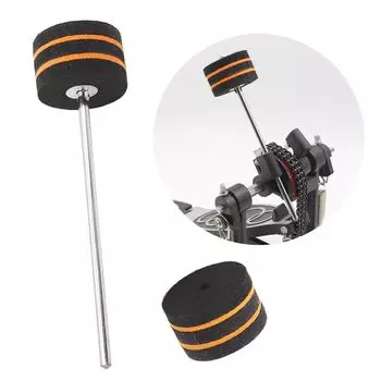 Фетровая накладка на головку молоточка для бас-барабана Запасные части для музыкальных инструментов Педаль для барабана Головка колотушки Аксессуары для перкуссии