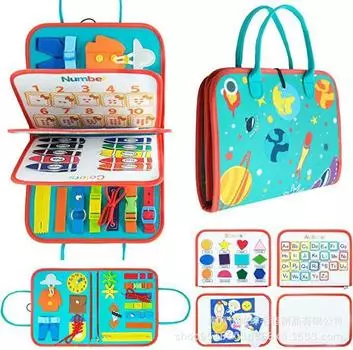 Фетровая развивающая доска, Доска для одевания, Развивающие игрушки, Детская фетровая обучающая доска, Фетровое раннее развитие Fruit green; 22 * 28