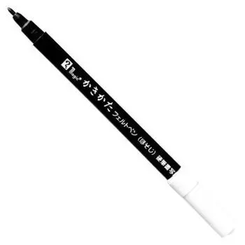 Фетровая ручка Teranishi Chemical Industry Magic Scratching Felt Pen с тонким кончиком, черная, 1 шт., набор из 3 шт. MKF-S чёрный