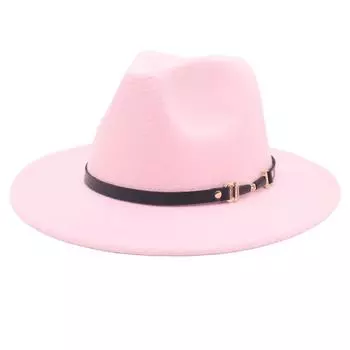 Фетровая шляпа в стиле джаз в европейско-американском стиле с большими полями, однотонная ветровка для джентльмена M (56-58cm)