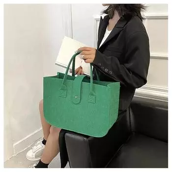 Фетровая сумка женская однотонная сумка-тоут дорожные кошельки для покупок абрикосовый