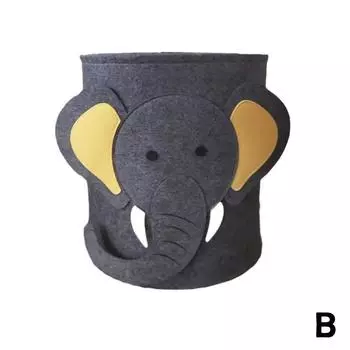 Фетровое ведро для хранения игрушек с животными, мультяшное животное, большое, портативное, органайзер для грязной одежды и обуви, контейнер для мелочей, складная коробка для хранения