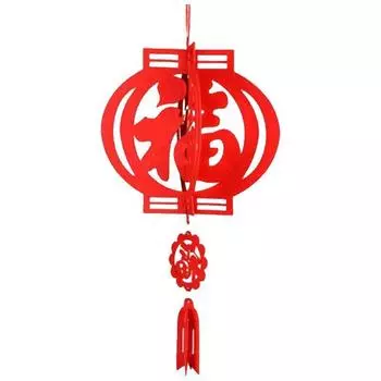 Фетровые фонарики Праздника Весны Новогодний иероглиф Фу Благословение Декоративный Подвесной Кулон Pendant