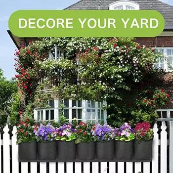 Фетровые сумки для выращивания, 6 карманов, одноразовые, подвесные садовые инструменты, подвесная сумка для посадки серый