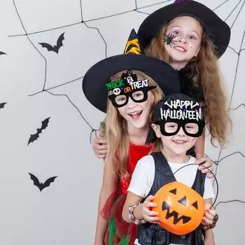 Фетровые светящиеся очки на Хэллоуин, светодиодные очки на Хэллоуин, оправа для очков, очки-тыквы для косплея, школа style3