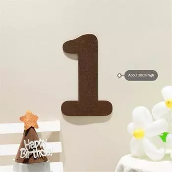 Фетровый баннер на день рождения, шариковая веревка, фетр, цифровой декор для вечеринки в честь Дня Рождения, детский подвесной флаг, тянущий цветок, принадлежности для детского душа