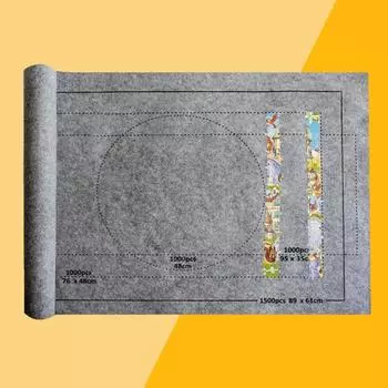 Фетровый коврик, рулонный коврик для хранения, одеяло для пазлов, игровые аксессуары 118*80cm чёрный