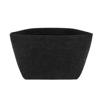 Фетровый органайзер для сумки с отделениями, косметичка, портативная сумка-ведро, съемный внутренний вкладыш, женский, подходит для путешествий чёрный