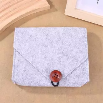 Фетровый Портативный Чехол для Электронных Аксессуаров Адаптер Питания Чехол Сумка для Хранения Сумка для Хранения Портативный USB Органайзер для Кабелей для Путешествий Электронный светло-серый