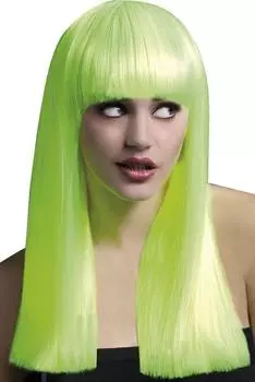 Fever Alexia Wig 48cm Long Blunt Cut Neon Yellow