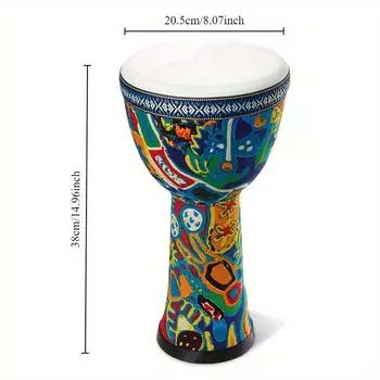 FF Bonfires 8-дюймовый традиционный африканский джембе - ручной барабан из козьей кожи для начинающих, ударный круговой инструмент красный