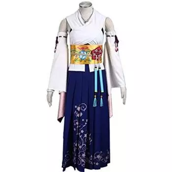 FF Yuna YUNA Косплей Костюм Событие Костюм Хэллоуин Рождество Культурный Фестиваль L [Косплей] [Лаванда] Женский лавандовый