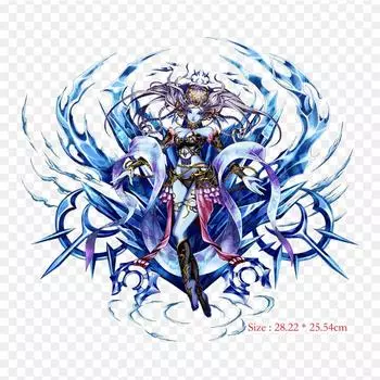 Ffbe Shiva Final Fantasy Brave Exvius Ganesha термопечать с термопереносной печатью виниловые нашивки наклейки для одежды DIY аппликации моющиеся нашивки