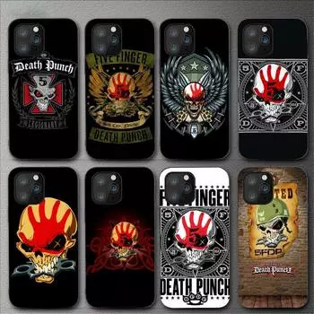 Ffdp чехол для телефона с пятью пальцами и костями черепа для Iphone 11 12 Mini 13 14 Pro Xs Max X 8 7 6s Plus 5 Se Xr Shell iPhone12PROMAX