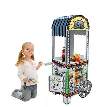 FFF Card Board Vendor Kart раскраска большая бумажная игрушка 12487 Корейский стереоскопический пазл