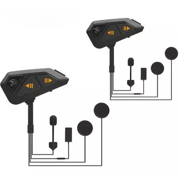 FG Bluetooth мотоциклетный шлем Интерком гарнитура 1000M BT5.0 Интерфон Коммуникатор 10Riders Водонепроницаемый FM Радио Музыка 1 pcs