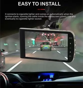FHD 1080P цинковый сплав 4 дюйма автомобильный видеорегистратор видеорегистратор двойной объектив ночное видение видеокамера заднего вида автомобильная камера аксессуары для автомобиля none