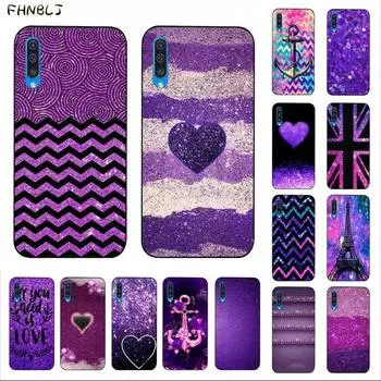 FHNBLJ Love Purple Glitter новый черный чехол для мобильного телефона Samsung A10 20s 71 51 10 s 20 30 40 50 70 A30s чехол Samsung A70