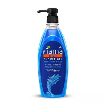 Fiama Men Гель для душа Refreshing Pulse, гель для душа с кондиционерами для увлажненной кожи, помпа 500 мл