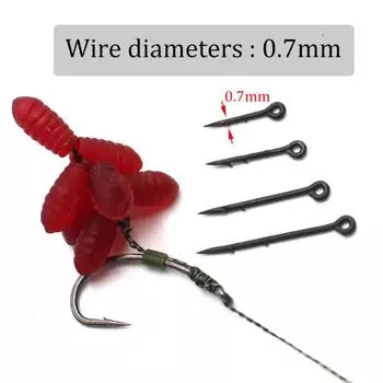 Фидерная снасть Металлический шип Карповая наживка Жала Иглы для наживки Блесна для наживки Булавки Метод Фидер Карповый крючок 7mm