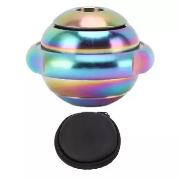 Fidget Gyroscope Stainless Steel Fingertip Rotating Gyro Toy for Travel Office Home Station
