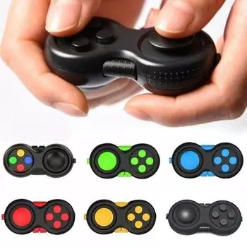 Fidget Pad Портативный игровой джойстик для снятия стресса с 4 кнопками для снятия стресса для подростков чёрный