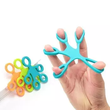 Fidget Silica Gel Finger Puller Антистрессовое кольцо для рук для взрослых, силовая тренировка пальцев, игрушки для детей, игрушка-сжиматель, подарки оранжевый