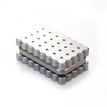 Fidget Slider Магнитный толкающий слайдер Fidget Slider EDC металлические игрушки для снятия стресса Fidget Toys Подарки для детей и взрослых серебряный