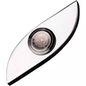 Fidget Spinner Eye of Power, Fidget Hand Toys Focus Finger Spinner Toy, высокоскоростной прецизионный металлический материал, успокаивающее средство от стресса и скуки 6.75*2.1*1.2cm серебряный