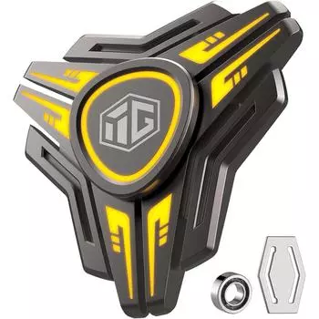 Fidget Spinner, крутые Fidget Spinners, светящийся Fidget Spinner, игрушка для снятия стресса, тревожности, СДВГ, металлическая игрушка-спиннер на руку со светящимся светом 7*7*1.5cm оранжевый