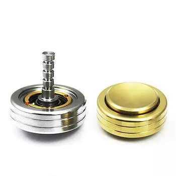 Fidget Spinner Ручной волчок 2 в 1 Нержавеющая сталь Снятие стресса Игрушка Антистресс Снятие стресса Вращающийся Взрослый серебряный