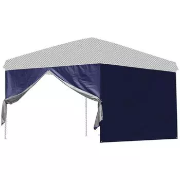 FIELDOOR брезентовая палатка x специальный боковой лист настенный экран тип комплект из 2 штук сталь и алюминий обычный 3,0 м 3,0 м (Горизонтальная штора) Тип/Почтовый индекс (синий) (G3