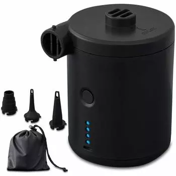 FIELDOOR Electric Air Pump USB Rechargeable with Storage Pouch Compact Pool Air Bed Camping Outdoor Leisure Pool