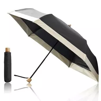 FIELDOOR Ombrage Полностью затемненный зонт, короткий зонт, основная спица 50 см, защита от ультрафиолета UPF50+, защита от ультрафиолета, теплоизоляция, для сезона дождей, партизанский, тяжелый