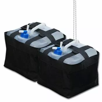 FIELDOOR Tarp Tent Common Weight Bag Water Tank Weight must have when setting up a tent in places where pegs cannot be of & (A used!) (Set 2)