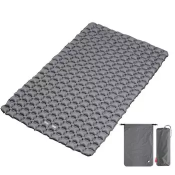 FIELDOOR Ultralight Air Double 196 x 118 x 5 с ковриком Air Water TPU Touring, Размер, см, Насос, Водоотталкивающий, Покрытие, Компактный, Легкий, Альпинистский,