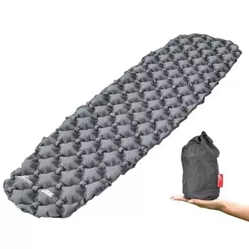 FIELDOOR Ultralight Air Mat [серый] 190 x 58 x 5 см Водоотталкивающее покрытие TPU Компактный легкий для скалолазания Кемпинга Туризма