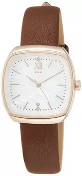 [Fieldwork] Analog Watch NF Danan Nickel Free Shell Dial Leather Strap GY034-4 Women s Brown