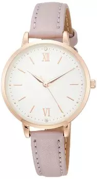 [Fieldwork] Аналоговые часы Aves с тонким кожаным ремешком без никеля, белый циферблат ASS148-7, женские, фиолетовые