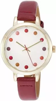 [Fieldwork] Fieldwork Watch Analog Teak Diameter 34mm Leather Strap Wine Red QKS183-4 Women s