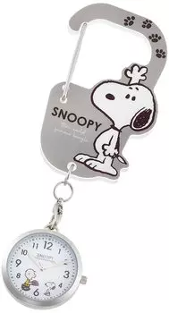 [Fieldwork] Pocket Watch Snoopy Carabiner Watch Gray PNT022-3 Women s