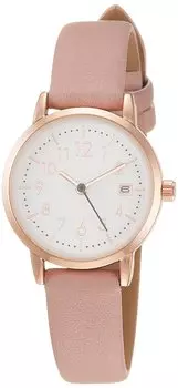 [Fieldwork] Watch Analog Careca Date Display Leather Strap ST267-3 Women s Pink