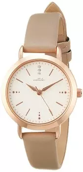 [Fieldwork] Watch Analog Copage Waterproof Floral Pattern Pink Gold Leather Strap ST276-3 Women s Gray
