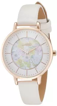 [Fieldwork] Watch Analog Fleur Floral Lam Leather Strap ST273-1 Women s White